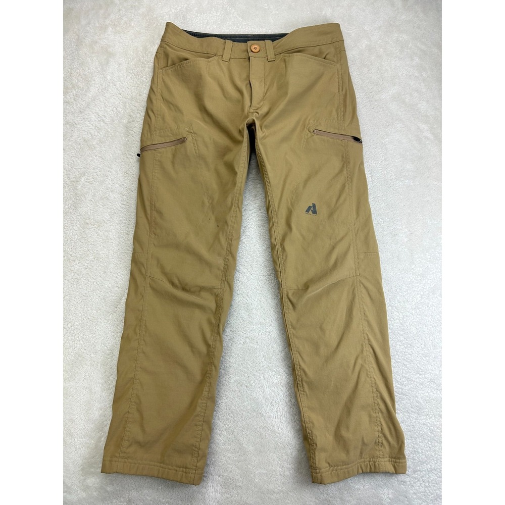 Eddie Bauer First Ascent Lined Pants Mens 33x30 Tan Hiking Cargo Pro "Read"
